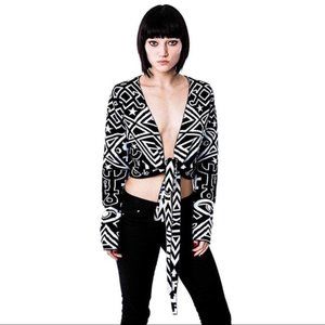 Thelema Wrap Crop Top Killstar